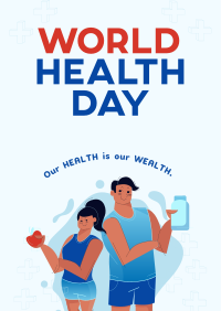 Healthy People Celebrates World Health Day Flyer Image Preview