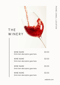 Winery Menu Image Preview