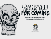 Zombie Head Thank You Card Image Preview