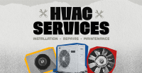 Retro HVAC Service Facebook ad Image Preview