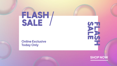 Flash Sale Bubbles Facebook event cover Image Preview