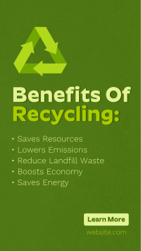 Recycling Benefits YouTube short Image Preview