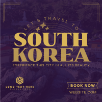 Travel to Korea Instagram Post Design