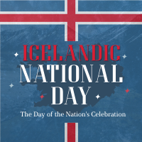 Sparkly Icelandic National Day Linkedin Post Image Preview