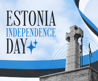 Minimal Estonia Day Facebook Post Design