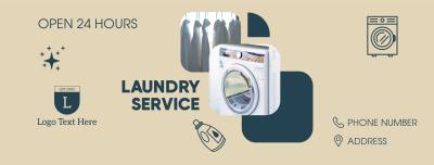 Laundry Shop Service Facebook cover Image Preview
