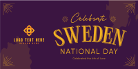 Conventional Sweden National Day Twitter post Image Preview