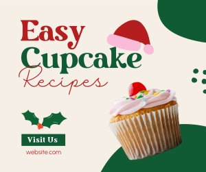 Christmas Cupcake Recipes Facebook post Image Preview