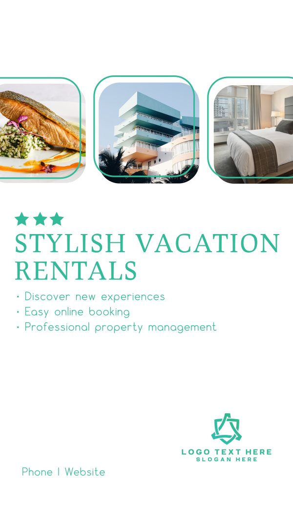 Stylish Vacation Rentals Instagram Story Design Image Preview