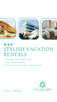 Stylish Vacation Rentals Facebook Story Design