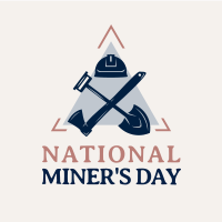 Miner's Day Badge Instagram Post Design