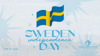 Modern Sweden Independence Day Facebook Event Cover Design
