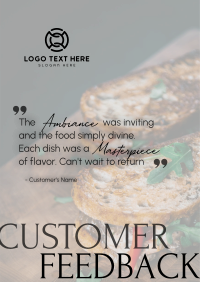 Feedback For Restaurants Flyer Preview