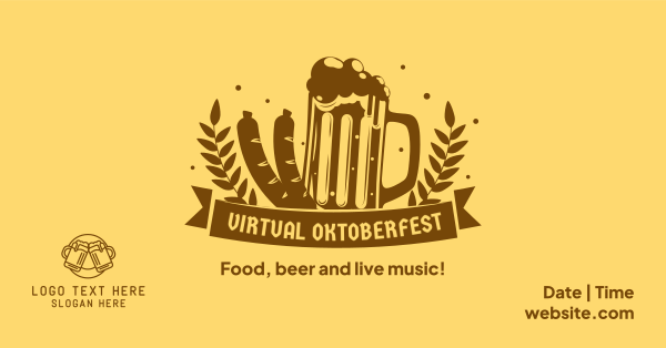 Virtual Oktoberfest Facebook Ad Design Image Preview