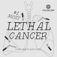Lethal Lung Cancer Instagram Post Design