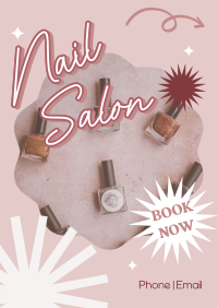 Trendy Nail Salon Poster Design