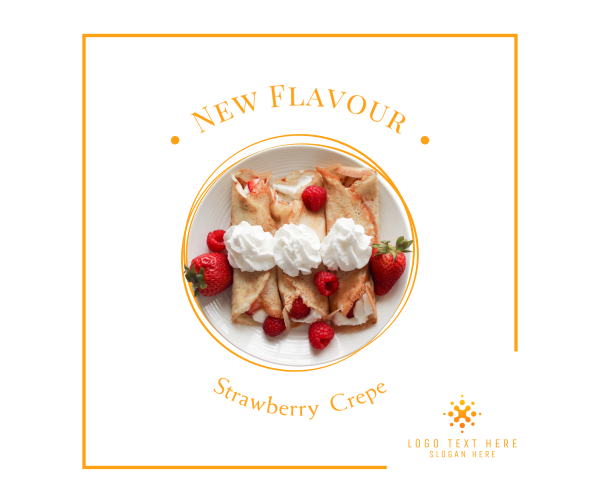 Strawberry crepe Facebook Post Design Image Preview