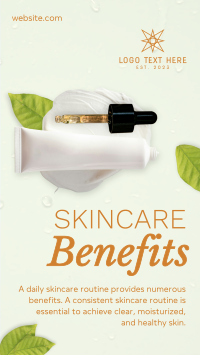 Skincare Benefits Organic YouTube Short Design