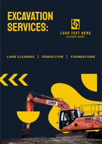Excavation Services List Flyer Design