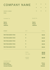 Modern Minimalist Business Invoice