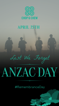 Silhouette Anzac Day Facebook story Image Preview