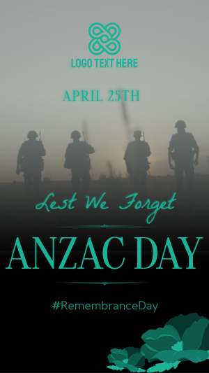 Silhouette Anzac Day Facebook story Image Preview