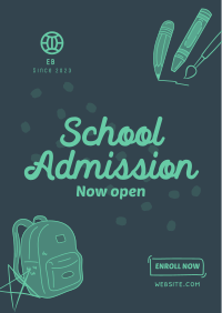 Kids School Enrollment Poster Image Preview