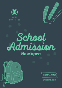 Kids School Enrollment Poster Design