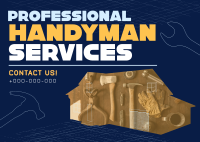 Modern Handyman Service Postcard Image Preview
