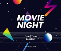 Movie Night Retro Facebook Post