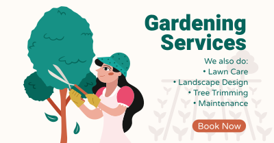 Outdoor Gardening Services Facebook ad Image Preview