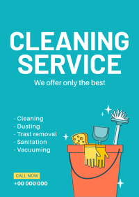 Cleaning Tools Poster Design