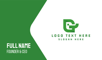 Polygon G Leaf Business Card Image Preview