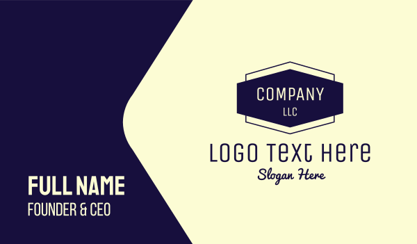 Company Emblem Business Card Design