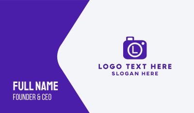 Violet Camera Lettermark Business Card Image Preview