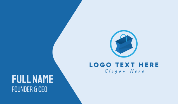Blue Online Shopping Business Card Design Image Preview