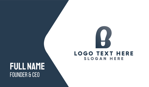 Letter B Shoe Footprint Business Card Design Image Preview