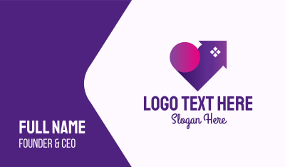 Purple Lovely Home Business Card
