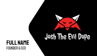Evil Fox Skull Business Card Image Preview
