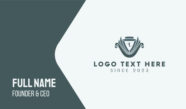 Classic Emblem Lettermark Business Card Design Image Preview