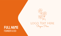 Orange Flower Business Card Design