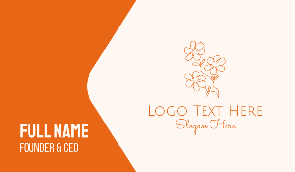 Orange Flower Business Card Design Image Preview