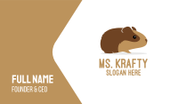 Brown Guinea Pig Business Card Image Preview