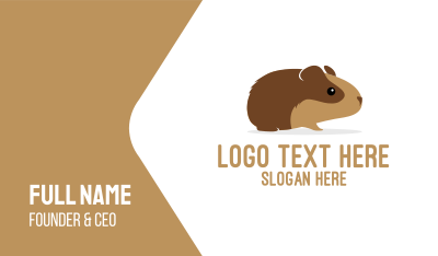 Brown Guinea Pig Business Card