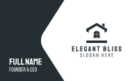 Black Simple House Business Card Design