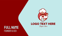 Happy Mustache Chef  Business Card Image Preview