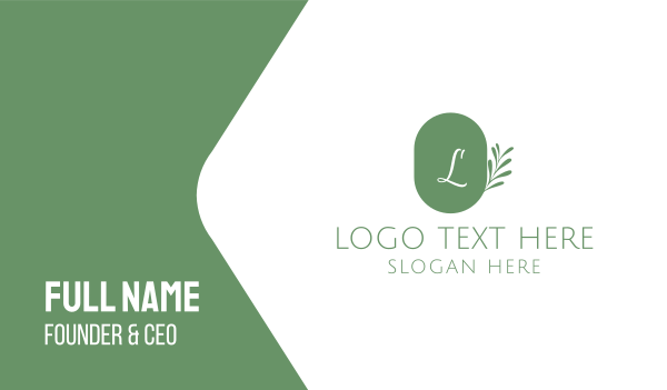 Wellness Lettermark Leaves Business Card Design Image Preview