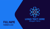 Hexagon Radial Network Business Card Image Preview