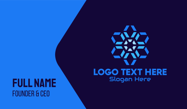 Hexagon Radial Network Business Card Design Image Preview