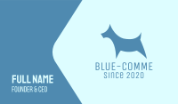 Blue Dog Silhouette Business Card Image Preview